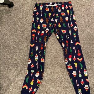 Hanna Andersson Navy Pajama Pants with Holiday Design